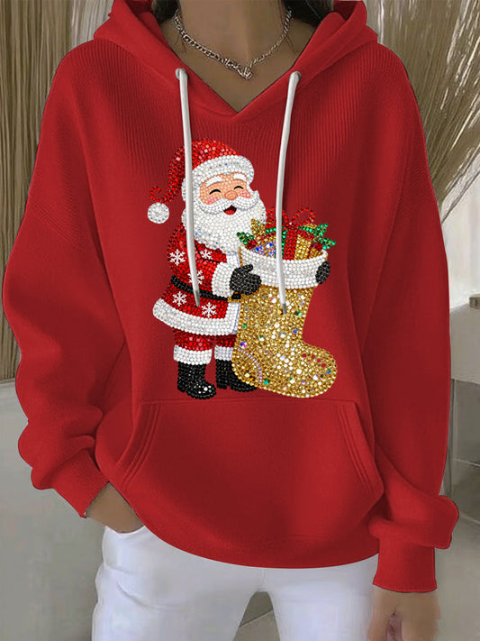 Women's Christmas Print Casual Hoodie