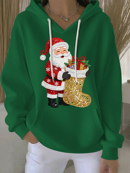 Women's Christmas Print Casual Hoodie