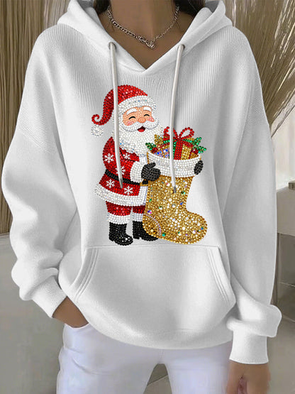 Women's Christmas Print Casual Hoodie