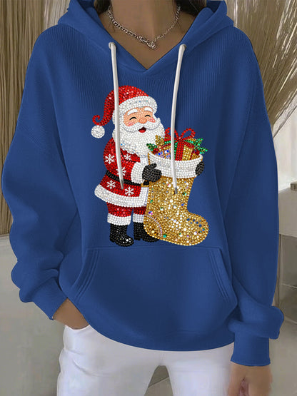 Women's Christmas Print Casual Hoodie