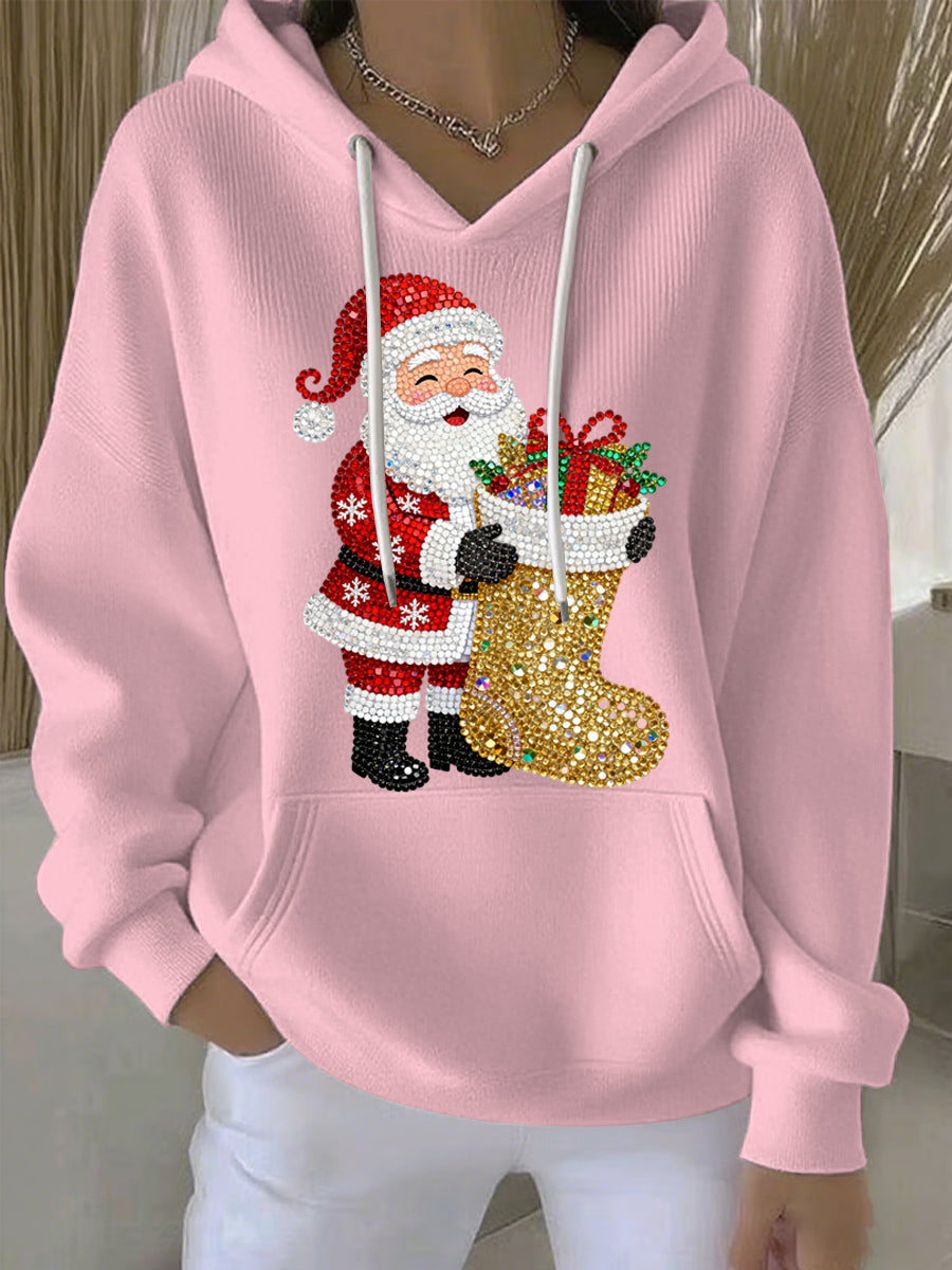 Women's Christmas Print Casual Hoodie