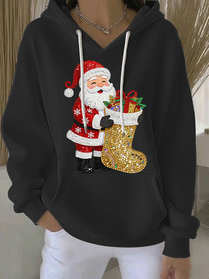 Women's Christmas Print Casual Hoodie