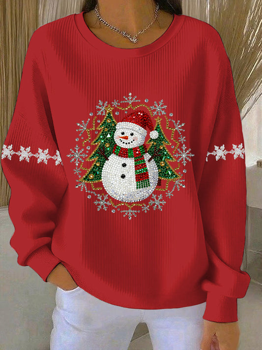 Women's Christmas Print Casual Sweatshirt