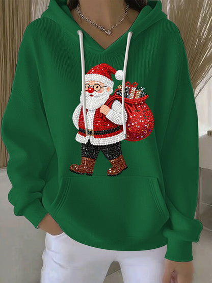 Women's Christmas Print Casual Hoodie