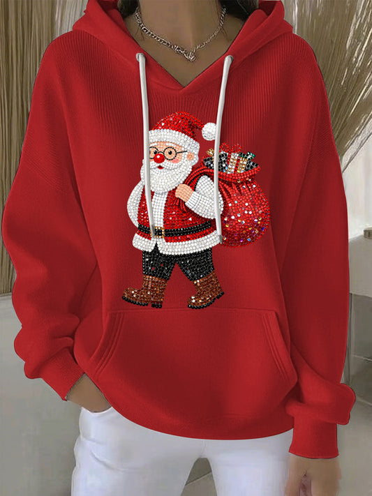 Women's Christmas Print Casual Hoodie
