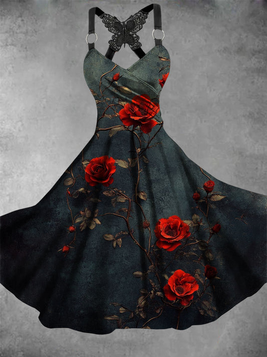 Women's Vintage Floral Art Print