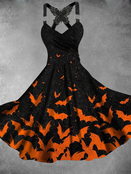 Women's Vintage Halloween Bat Art Print