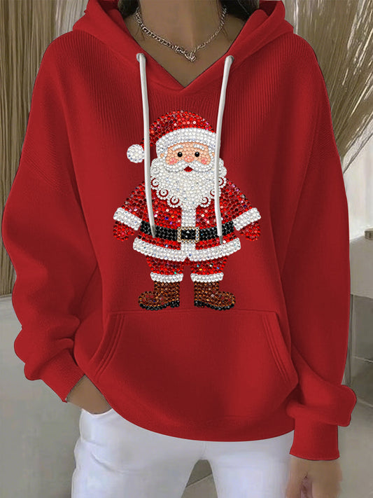 Women's Christmas Print Casual Hoodie