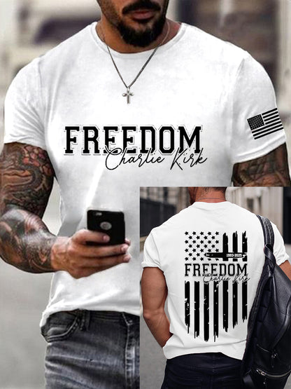 Men's Freedom USA Flag Print Tee