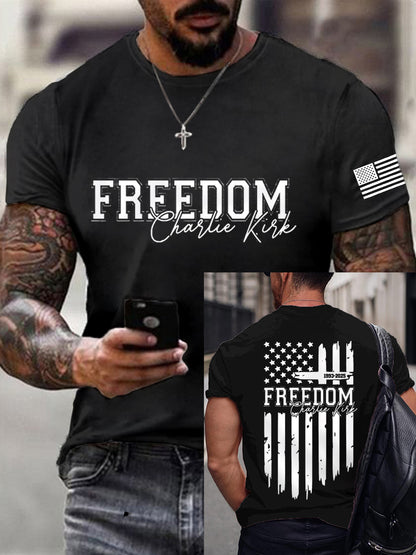 Men's Freedom USA Flag Print Tee