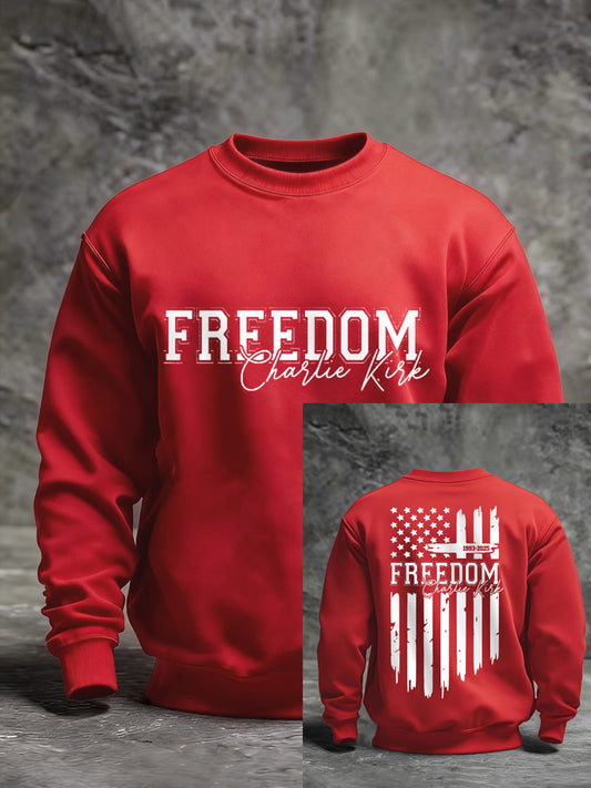 Men's Freedom USA Flag Print Sweatshirt