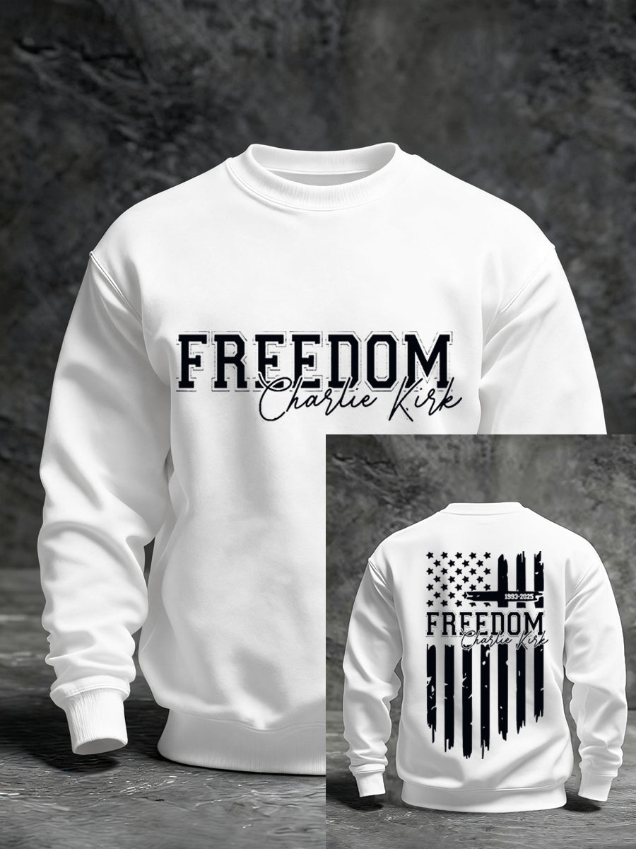 Men's Freedom USA Flag Print Sweatshirt