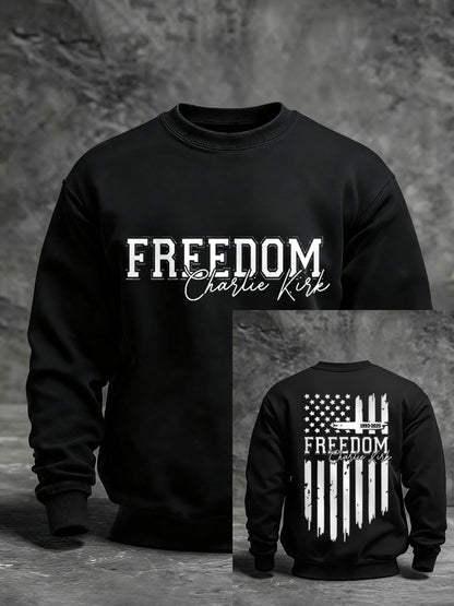 Men's Freedom USA Flag Print Sweatshirt