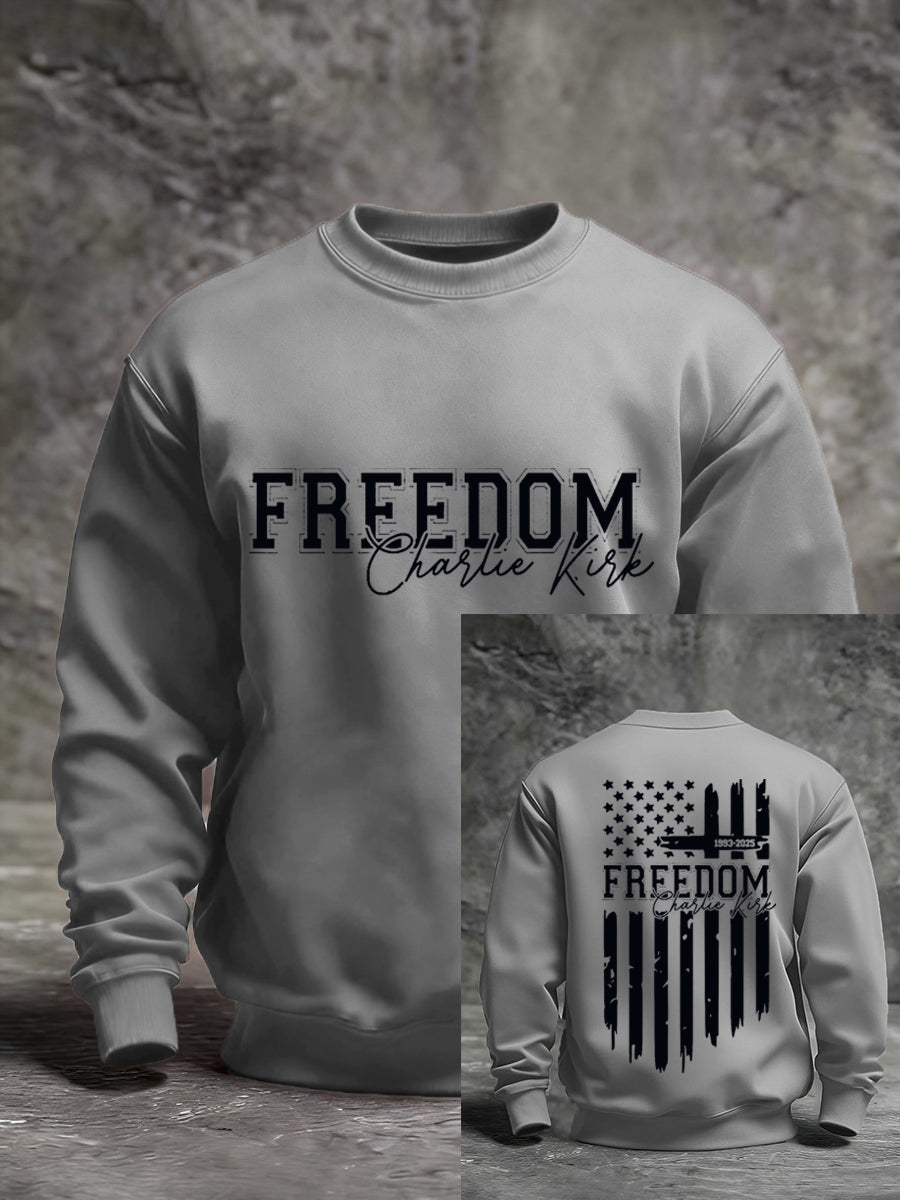 Men's Freedom USA Flag Print Sweatshirt
