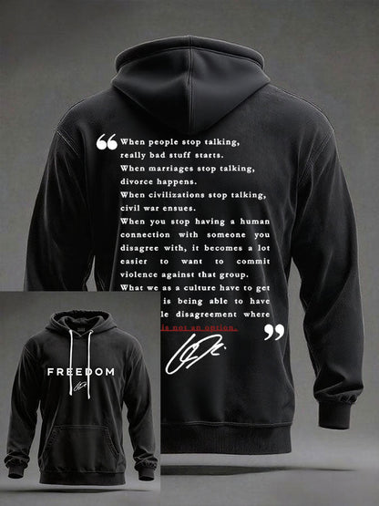 Men's Freedom Patriot Printed Hoodie