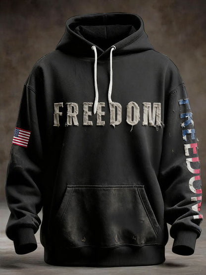 Men's Freedom Patriot Printed Hoodie