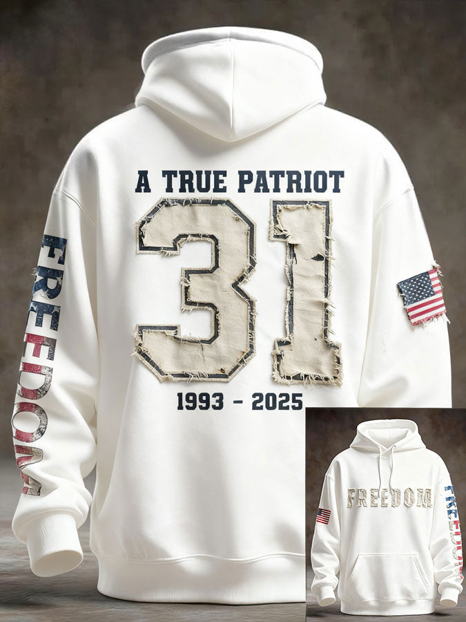 Men's Freedom Patriot Printed Hoodie