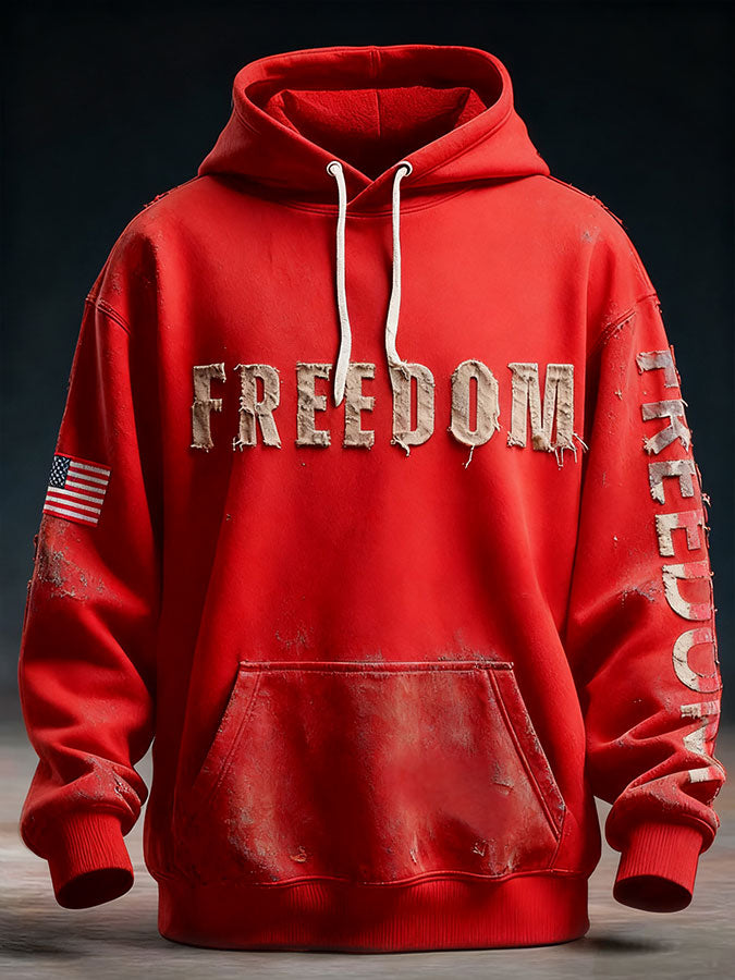 Men's Freedom Patriot Printed Hoodie