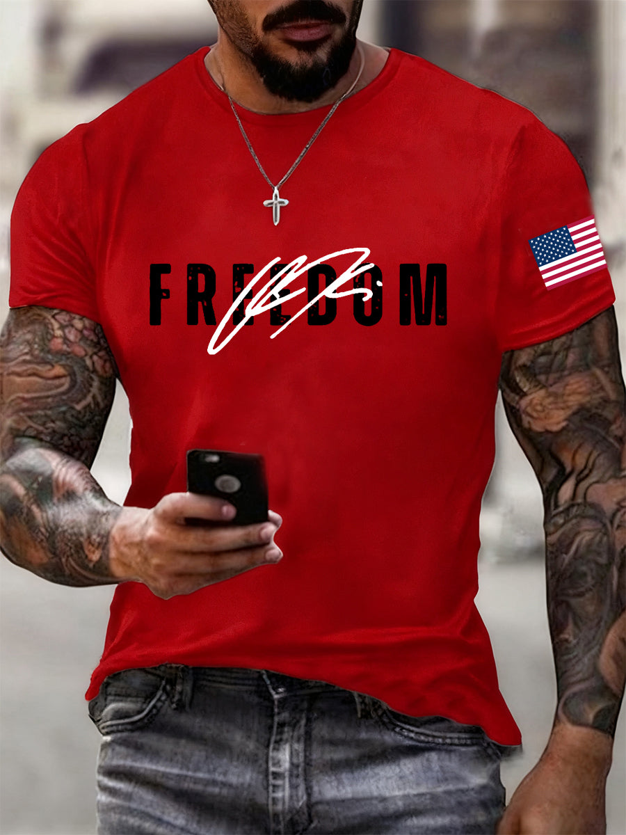 Men's Freedom Is Not Free R.I.P Charlie Kirk Short Sleeve T-shirt
