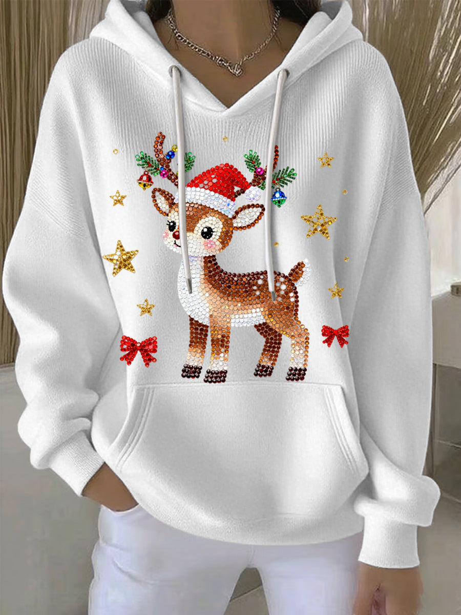 Women's Christmas Print Casual Hoodie