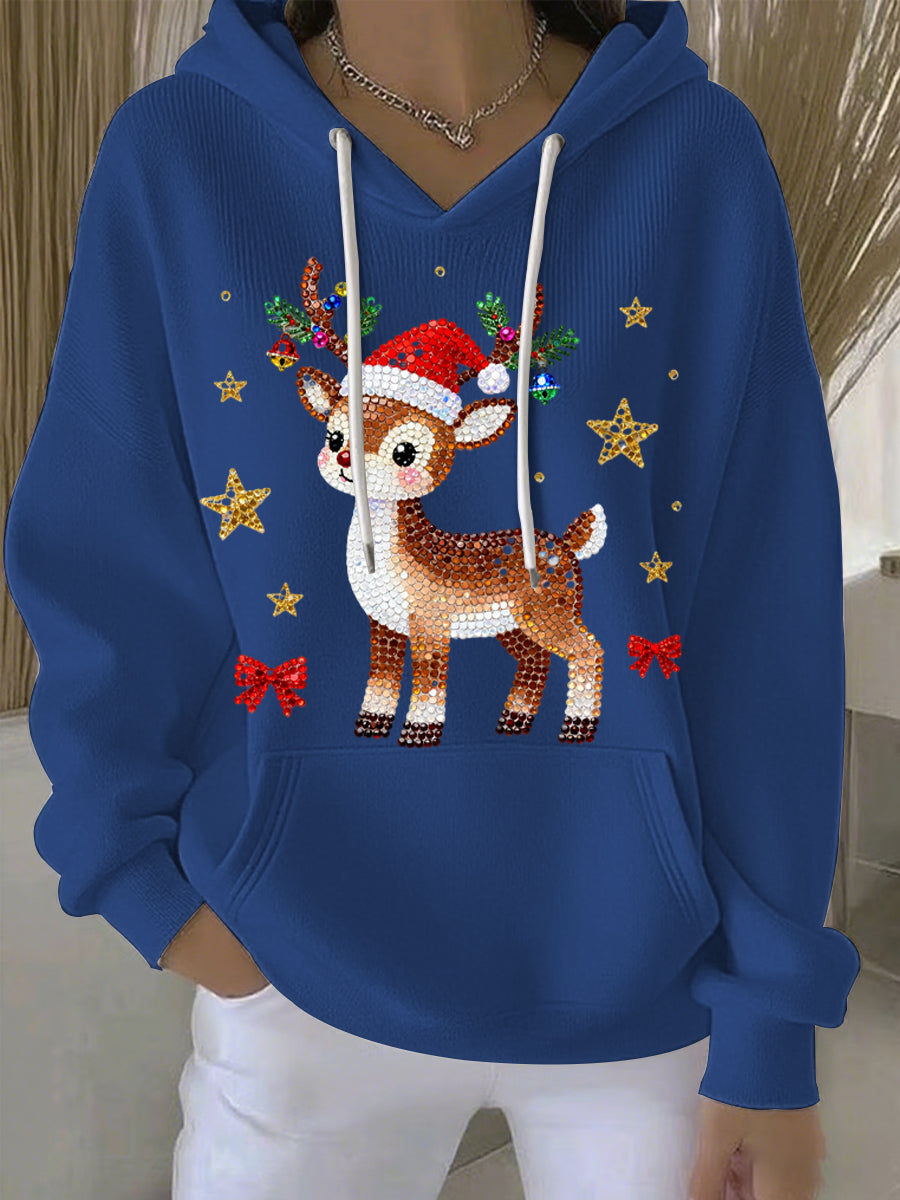 Women's Christmas Print Casual Hoodie