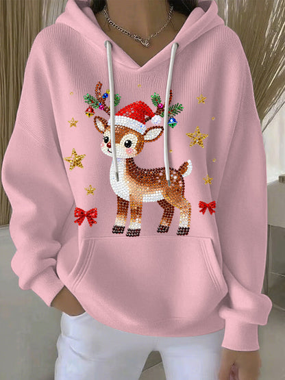Women's Christmas Print Casual Hoodie