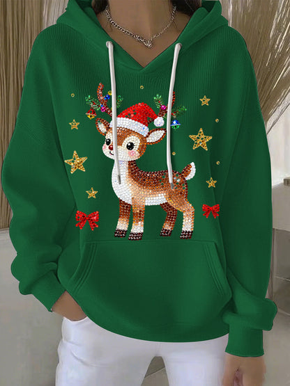 Women's Christmas Print Casual Hoodie