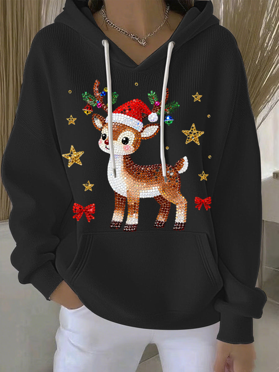 Women's Christmas Print Casual Hoodie