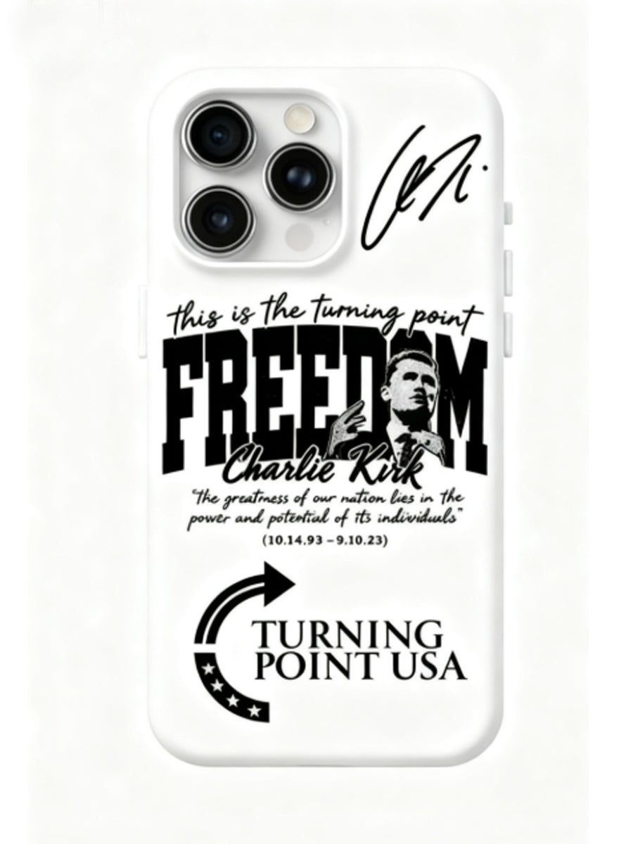 Unisex Charlie Kirk TURNING POINT USA  FREEDOM iPhone Case
