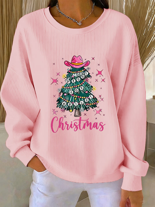 Women's Christmas Art Print Commemorative Sweatshirt