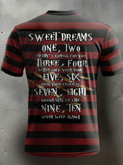Men's Funny Halloween Horror Printed T-shirt