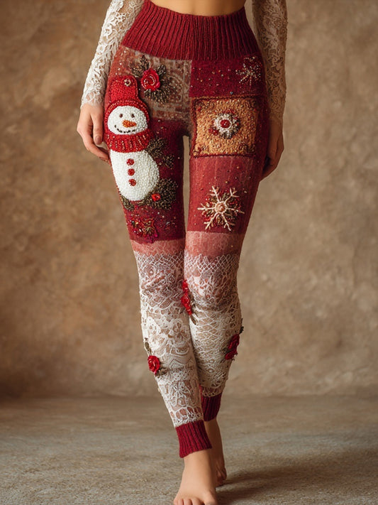 Women's Christmas Inspired Cozy Stretch Leggings