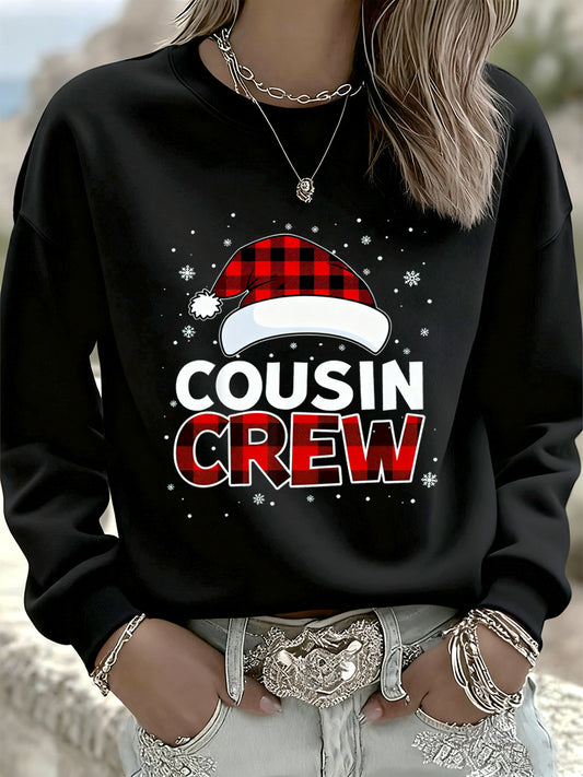 Women's Christmas Vintage Animal Floral Art Hoodie Casual Top