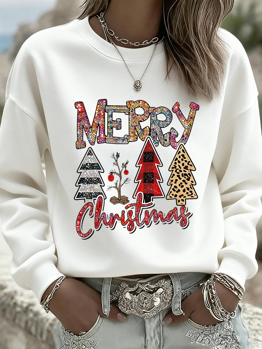 Women's Christmas Vintage Animal Floral Art Hoodie Casual Top