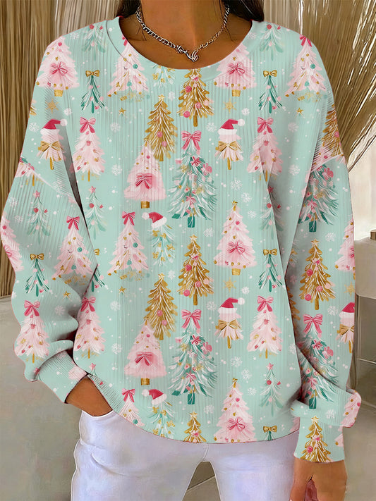 Women's Christmas Animal Print Commemorative Sweatshirt