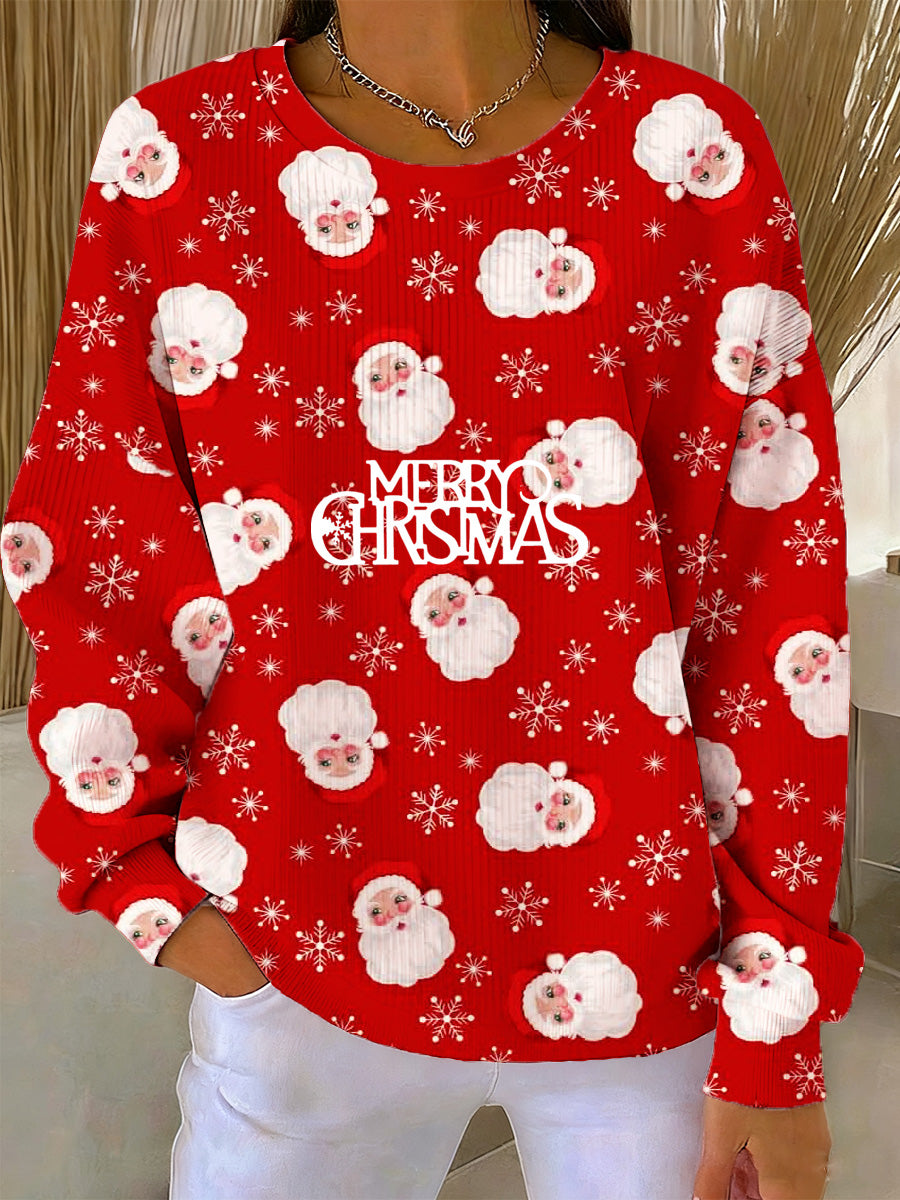 Women's Christmas Art Print Commemorative Sweatshirt