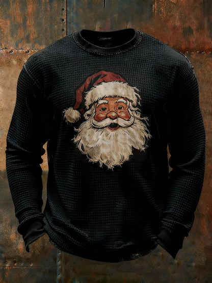 Men's Santa Claus printed casual top