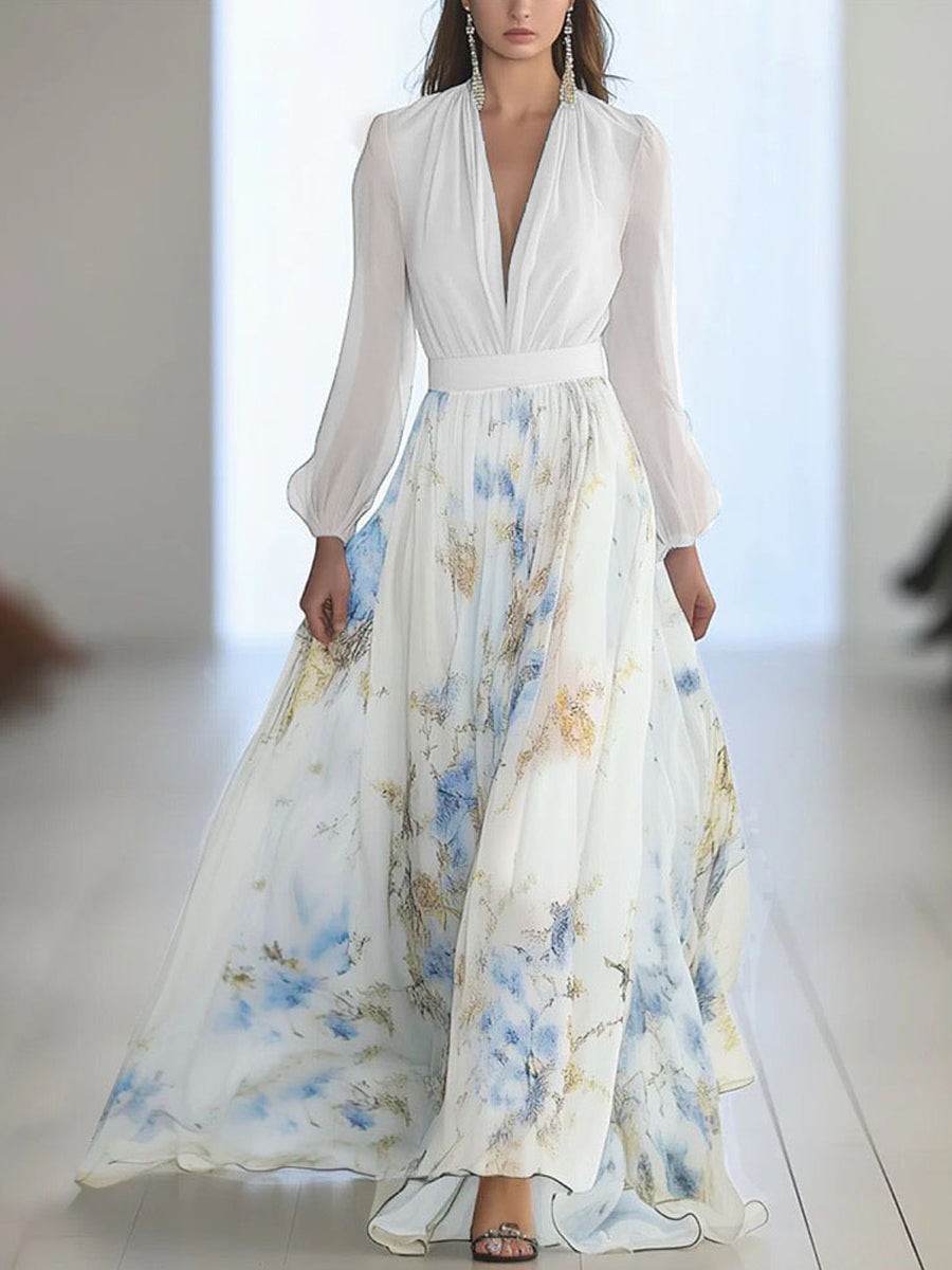 Women's Vintage Bohemian Floral Dress