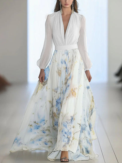 Women's Vintage Bohemian Floral Dress