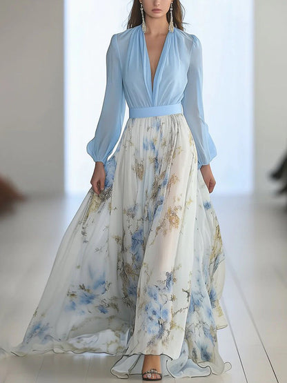 Women's Vintage Bohemian Floral Dress