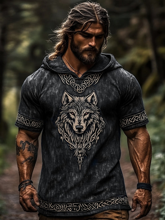 Men's Viking hooded T-shirt