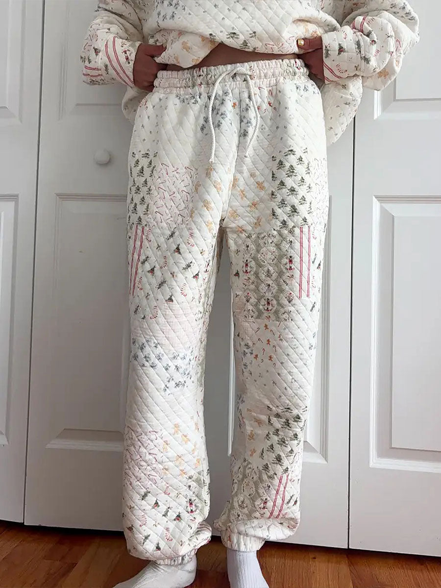 Women's Christmas sweatshirt and long pants sets