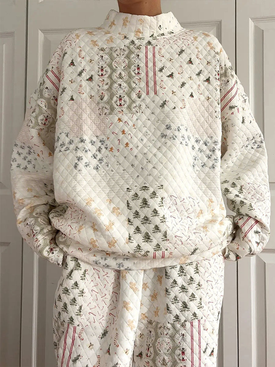 Women's Christmas sweatshirt and long pants sets