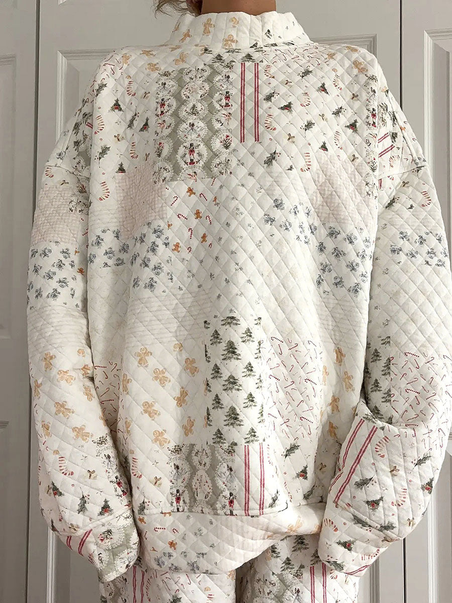 Women's Christmas sweatshirt and long pants sets