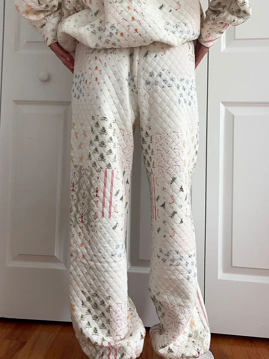 Women's Christmas sweatshirt and long pants sets