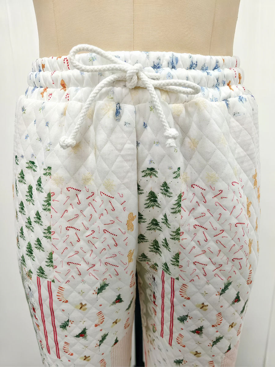 Women's Christmas sweatshirt and long pants sets