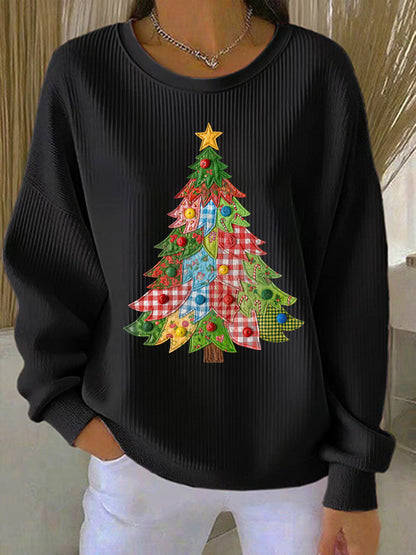 Women's Christmas Tree Print Casual Sweatshirt