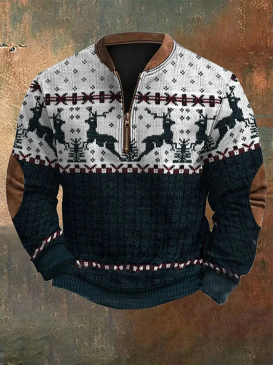 Men's Retro Christmas Printed Sweatshirt