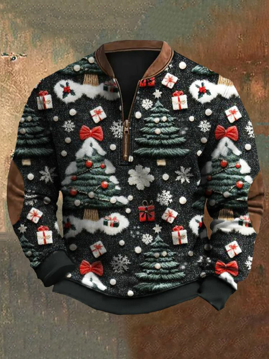 Men's Retro Christmas Printed Sweatshirt