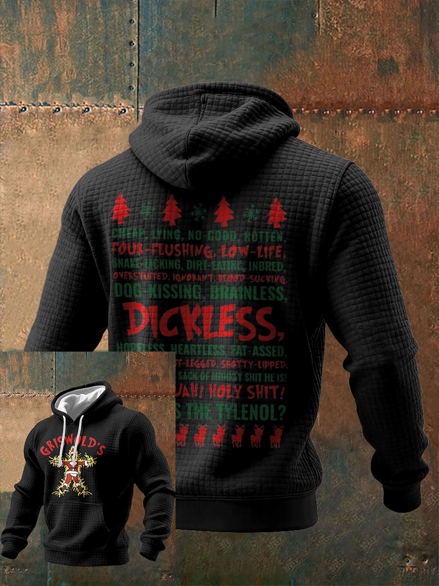 Men's Funny Christmas Printed Hoodie
